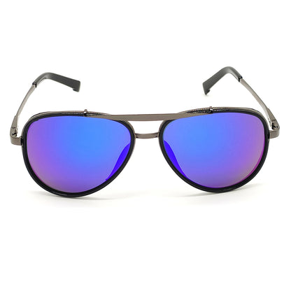 Frogurist 4414 Aviator Sunglasses (SUN-RN-4414-BLU3BLK-M)