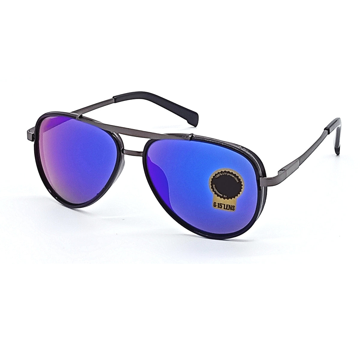 Frogurist 4414 Aviator Sunglasses (SUN-RN-4414-BLU3BLK-M) SWASTIK CREATIONS The Trend Point