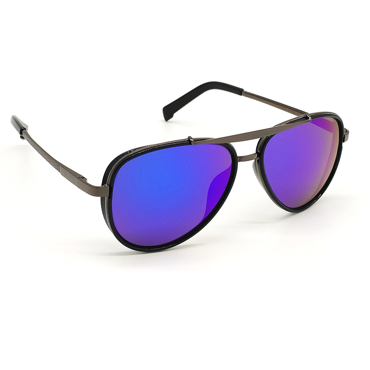 Frogurist 4414 Aviator Sunglasses (SUN-RN-4414-BLU3BLK-M) SWASTIK CREATIONS The Trend Point