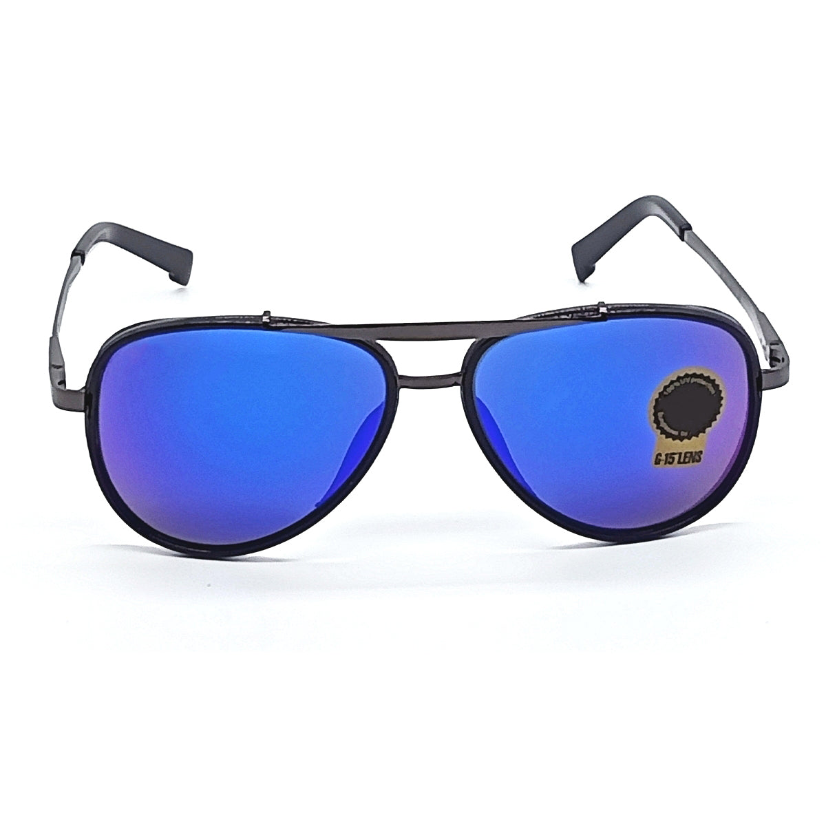 Frogurist 4414 Aviator Sunglasses (SUN-RN-4414-BLU3BLK-M) SWASTIK CREATIONS The Trend Point