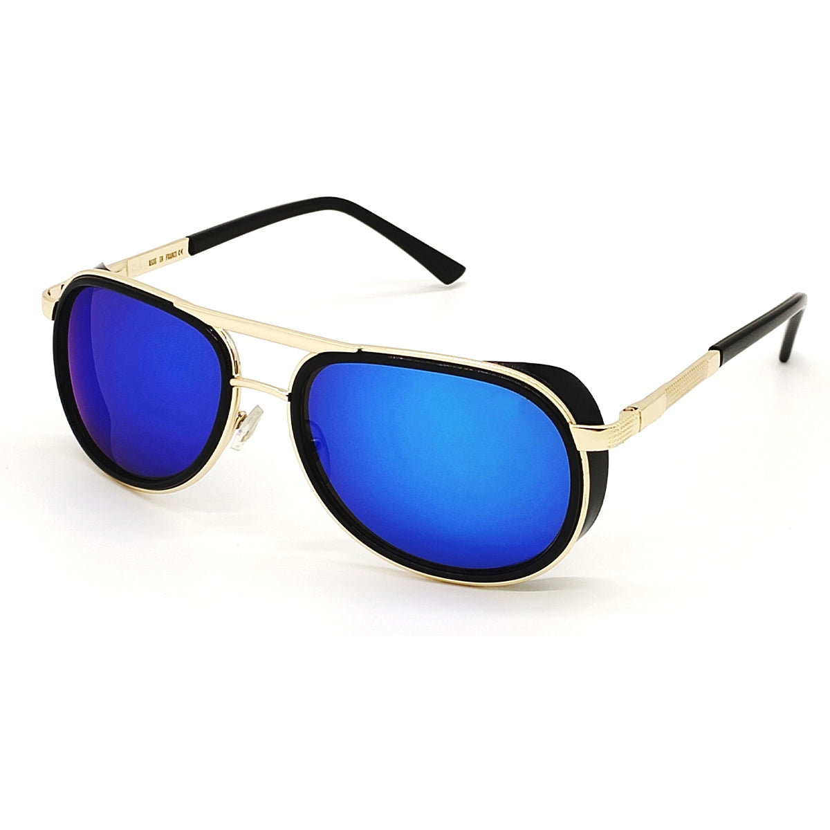 Blue Speciale Oval Sunglasses (SUN-LC-0179-BLU3GLD) - SWASTIK CREATIONS The Trend Point SWASTIK CREATIONS The Trend Point