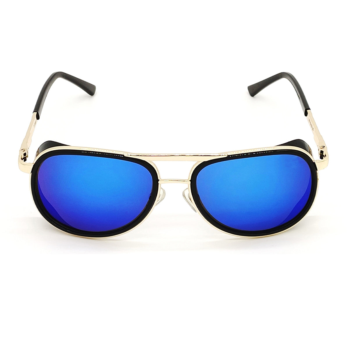 Blue Speciale Oval Sunglasses (SUN-LC-0179-BLU3GLD) - SWASTIK CREATIONS The Trend Point SWASTIK CREATIONS The Trend Point