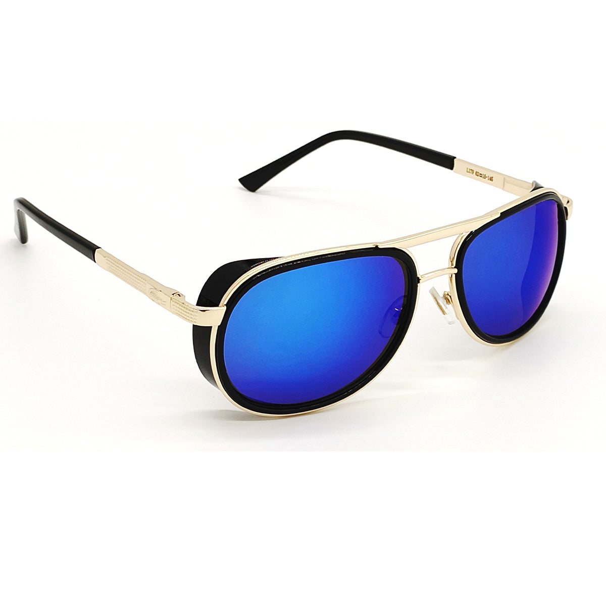 Blue Speciale Oval Sunglasses (SUN-LC-0179-BLU3GLD) - SWASTIK CREATIONS The Trend Point SWASTIK CREATIONS The Trend Point