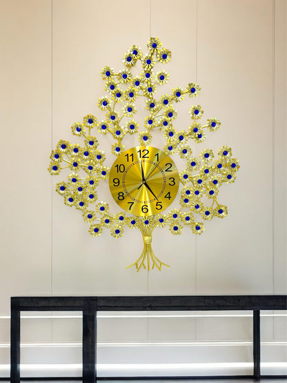 Floral Tree Metal Wall Clock - SWASTIK CREATIONS The Trend Point