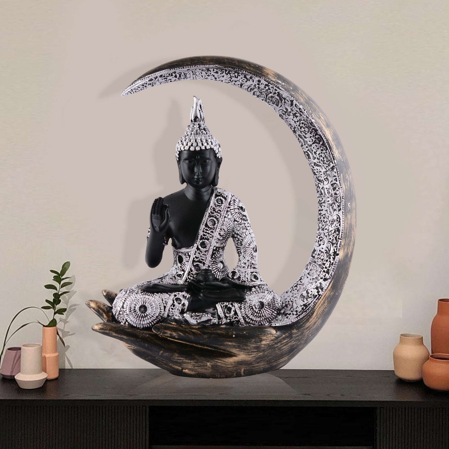 Swastik Trend Point Gautam Buddha Statue Showpiece Idol Figurine for Feng Sui, Vastu, Home Decor, Office, Diwali, Gifting, Living Room, Bedroom, Study Table -21 SWASTIK CREATIONS The Trend Point