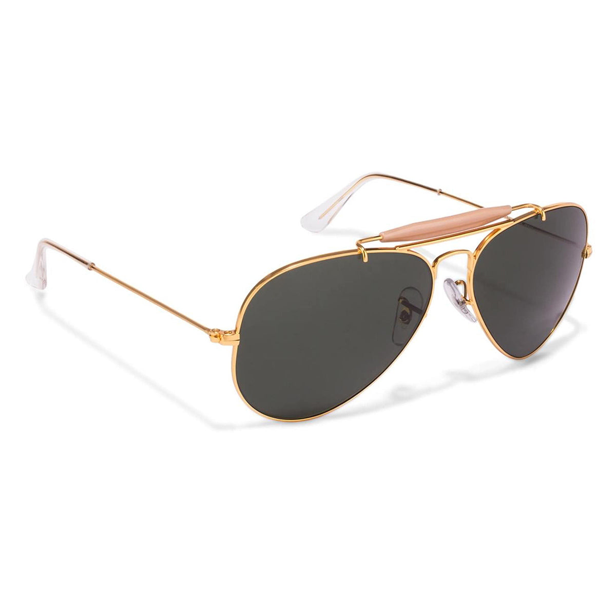 Black Novaper Aviator Sunglasses (SUN-RN-3422-BLK1GLD-M)