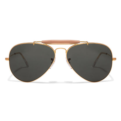 Black Novaper Aviator Sunglasses (SUN-RN-3422-BLK1GLD-M)