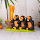 Swastik Creations Gandhiji' Moralistic Polyresin Three Monkeys Pen Stand For Home Interior Decor Showpiece Decorative Handicraft Item for Home Office Workplace Gift Purpose