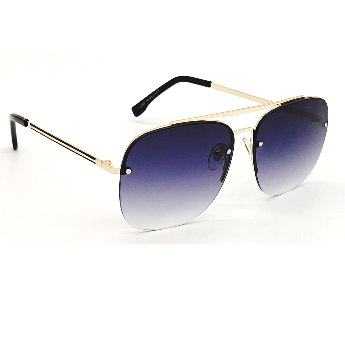 Black REBEL Square Sunglasses (SUN-LC-11089-BLK2GLD)