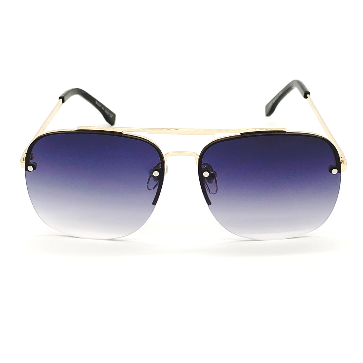 Black REBEL Square Sunglasses (SUN-LC-11089-BLK2GLD)