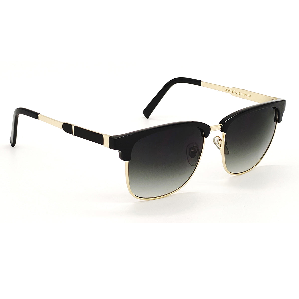 Black WESTERN MENIA Square Sunglasses (SUN-LC-8039-BLK2GLD)