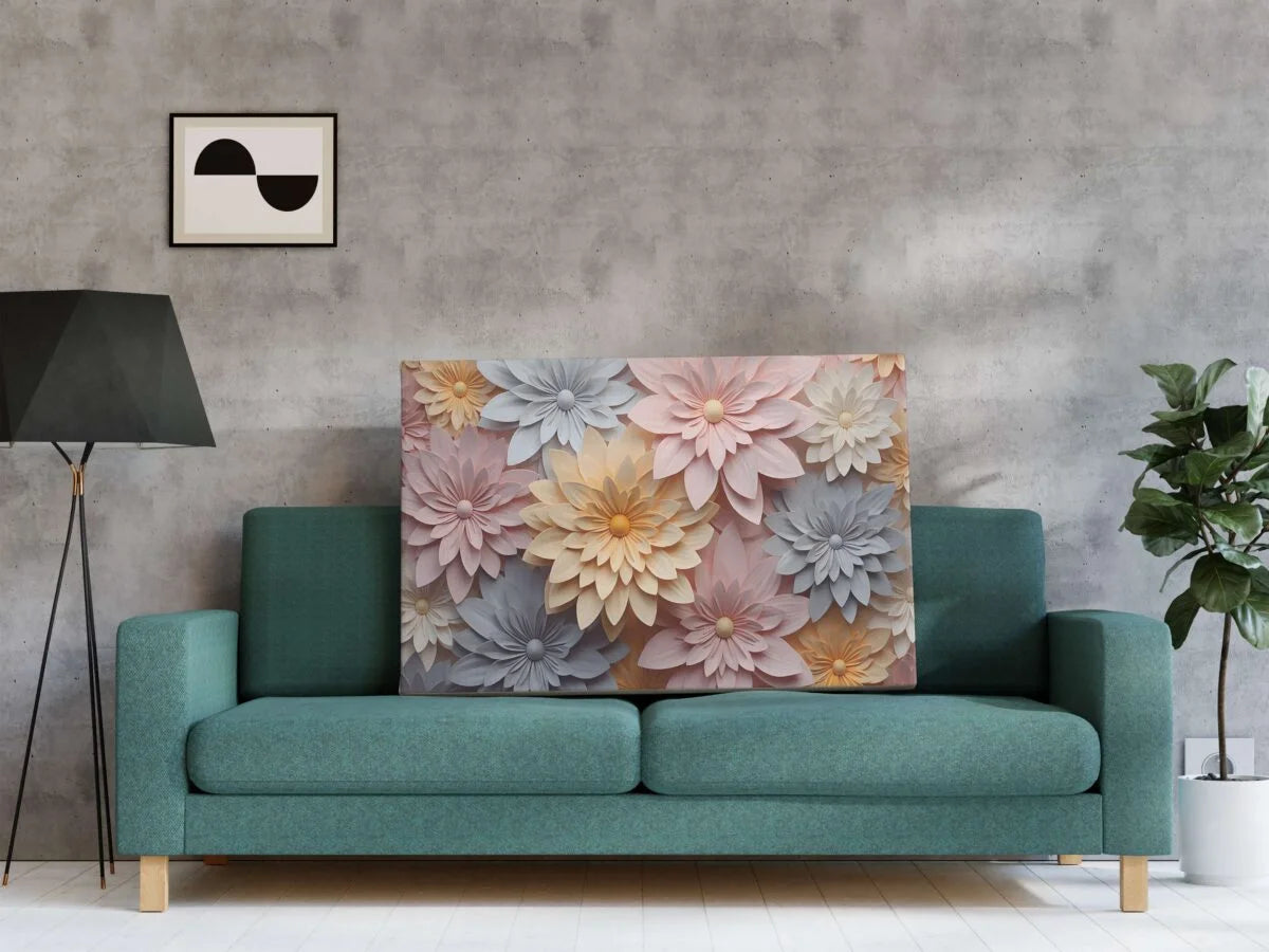 CH-FLW-LDP45 Flower Canvas Paintings For Wall Decoration For Living Room Bedroom Home Office & Hotels SWASTIK CREATIONS The Trend Point