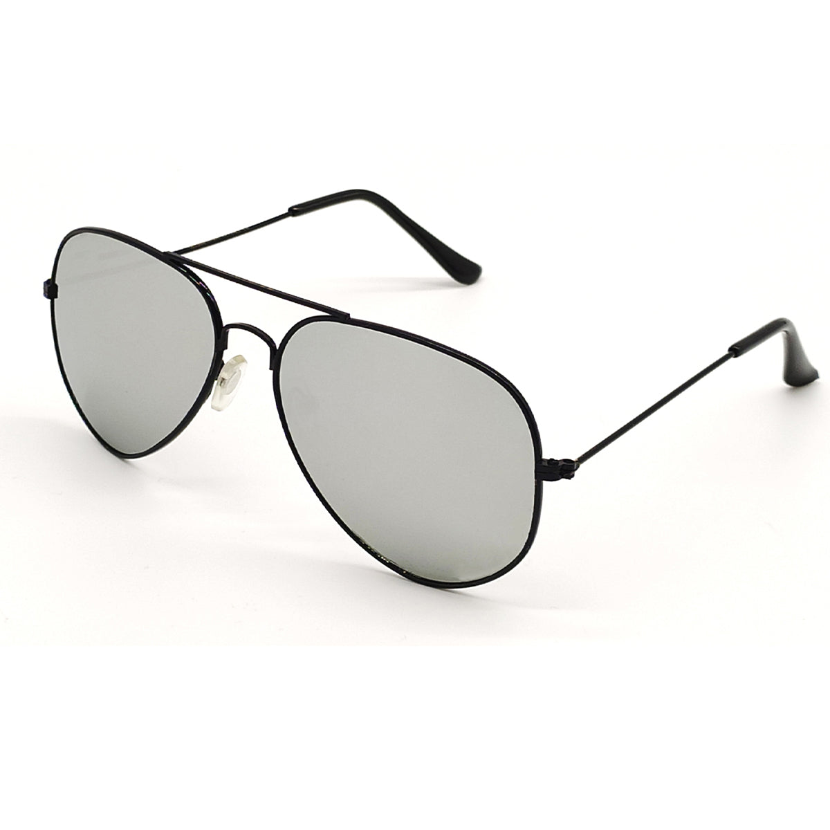 Purosangue 3026 Aviator Sunglasses (SUN-RN-3026-SIL3BLK-M) SWASTIK CREATIONS The Trend Point