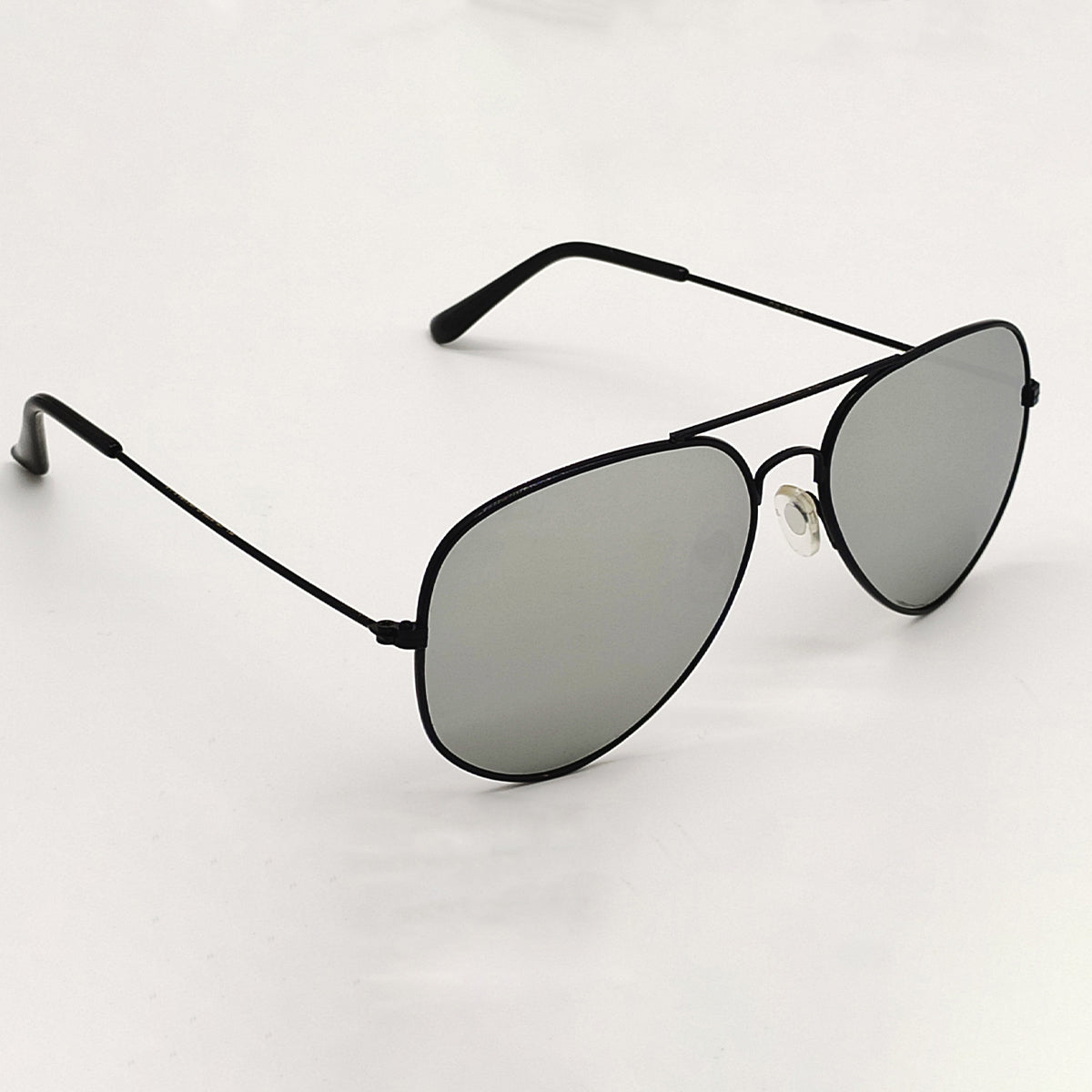 Purosangue 3026 Aviator Sunglasses (SUN-RN-3026-SIL3BLK-M) SWASTIK CREATIONS The Trend Point