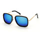 Aqua Blue HUMBLEE Square Sunglasses (SUN-LC-0652-AQB3GLD-LARGE)