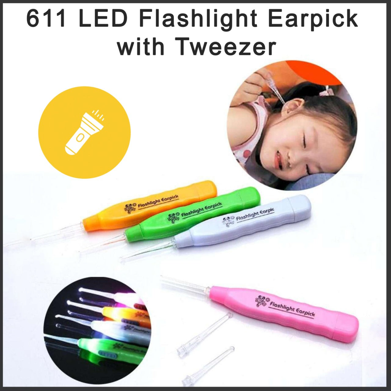 LED Flashlight Earpick with Tweezer SWASTIK CREATIONS The Trend Point