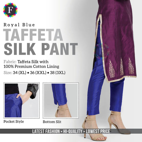 women's TAFFETA cotton SILK PANT 12 colours - SWASTIK CREATIONS The Trend Point