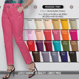 women's STRETCHABLE PARADISE cotton PANT 23 colours - SWASTIK CREATIONS The Trend Point