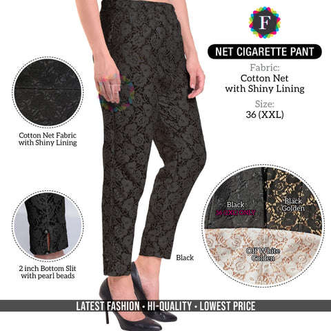 women's NET CIGARETTE Cotton Net PANT 2 colors - SWASTIK CREATIONS The Trend Point