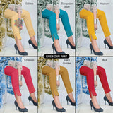 women's LINEN ZARI Luxury Cotton PANT 12 colors - SWASTIK CREATIONS The Trend Point