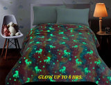 Glow in the dark DOUBLE BED Flannel Blanket With leather bag (10 designs variant) {Size - 220*240cms} - SWASTIK CREATIONS The Trend Point