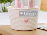Cute rabbit jute rope cotton storage organiser basket - SWASTIK CREATIONS The Trend Point