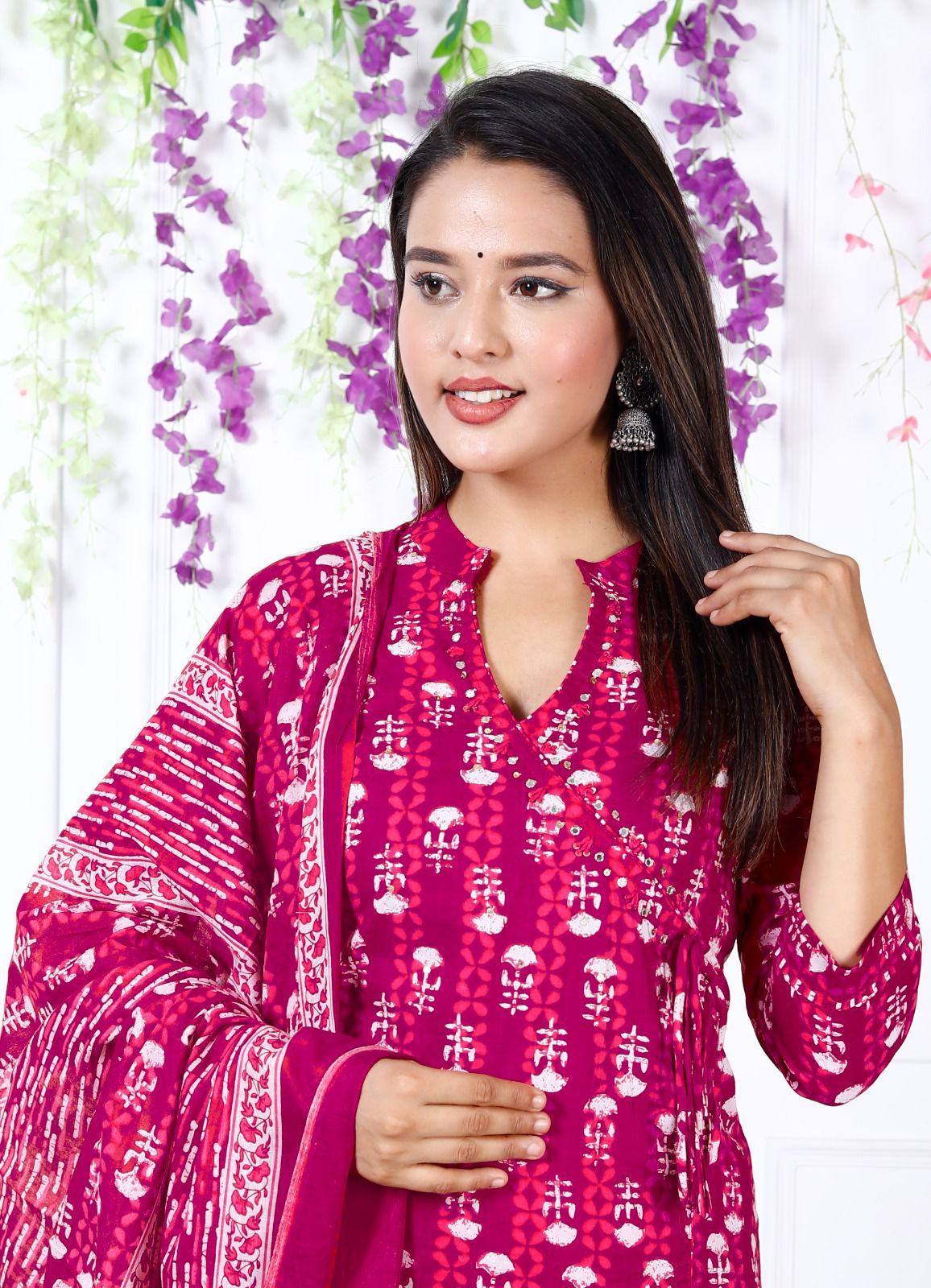 Beautiful printed cotton suit kurti set - RZ07