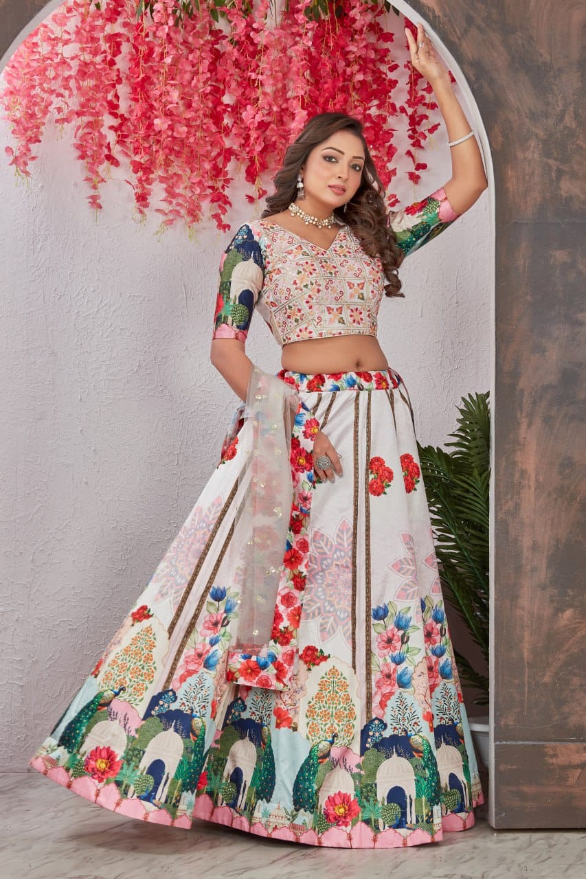 Medonna Silk Lehenga (KESH406 621) SWASTIK CREATIONS The Trend Point