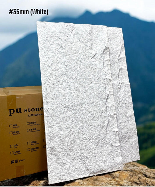 PU stone Panels (Box of 15pc) (Size 2*4ft) (35mm) (5colors)