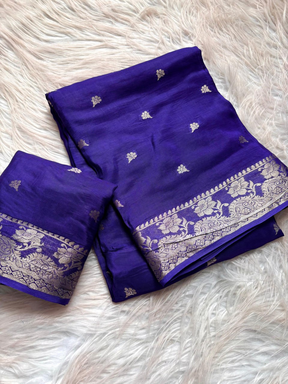 Mysore Silk Crepe silk saree (RIN193) SWASTIK CREATIONS The Trend Point