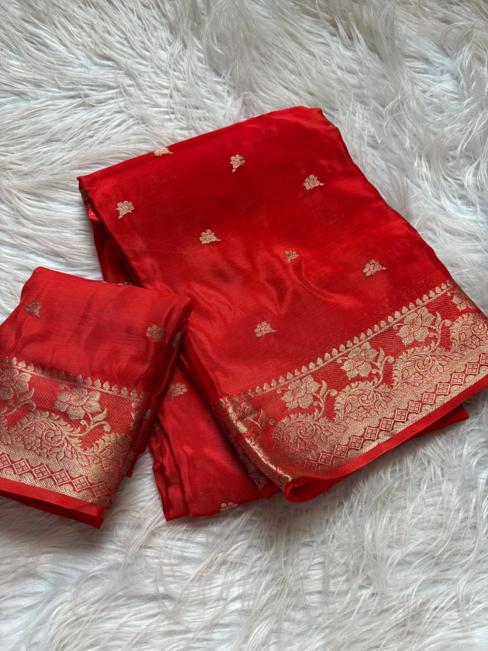 Mysore Silk Crepe silk saree (RIN193) SWASTIK CREATIONS The Trend Point