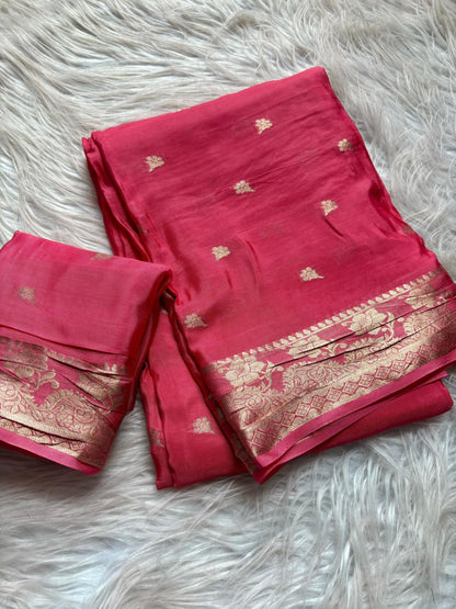 Mysore Silk Crepe silk saree (RIN193)