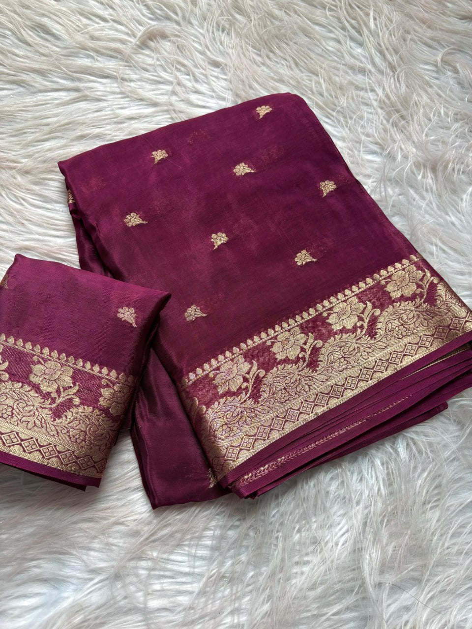 Mysore Silk Crepe silk saree (RIN193) SWASTIK CREATIONS The Trend Point