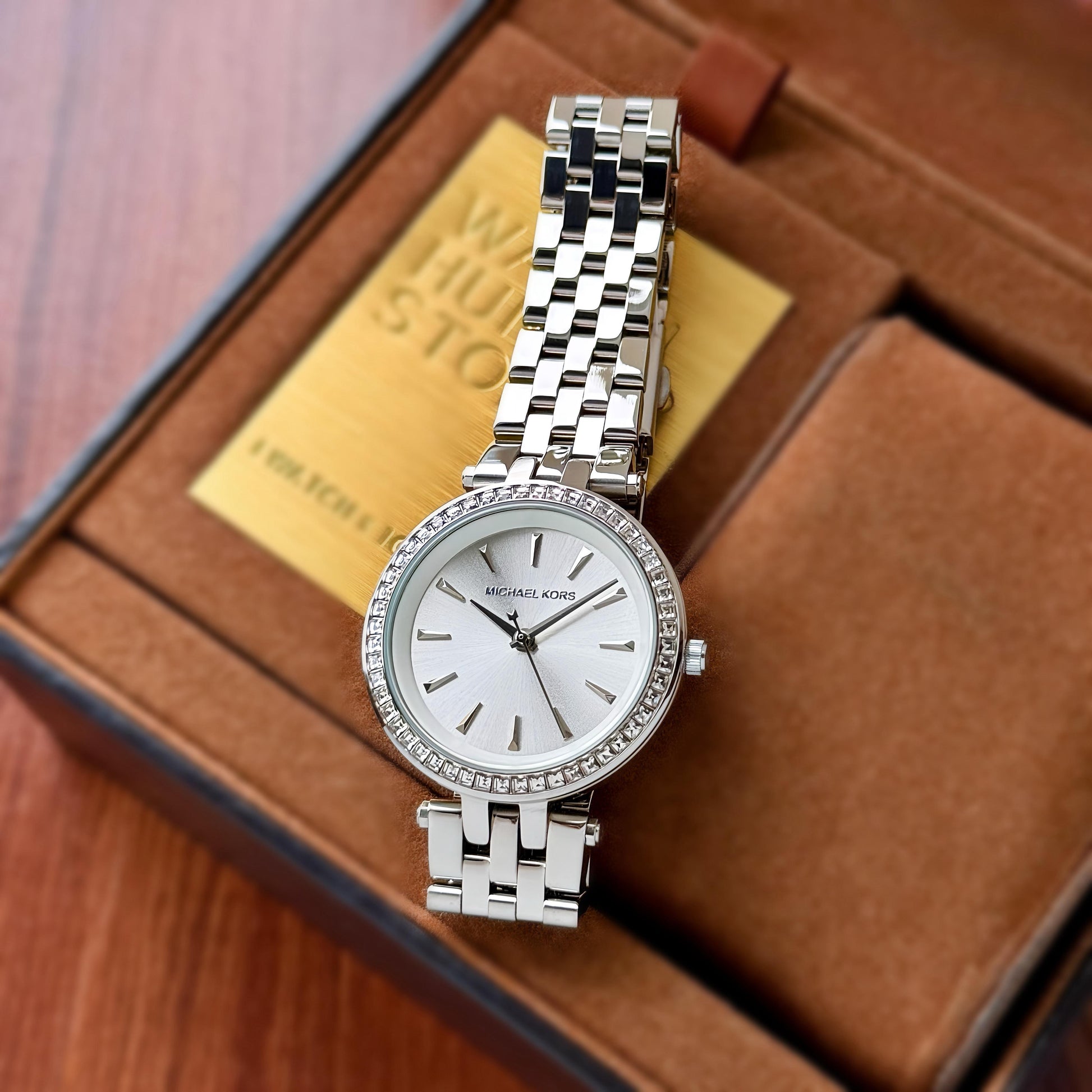 Mk3364 Michael Kors Silver toned Women's Darci Mini watch Detailed with Perfection