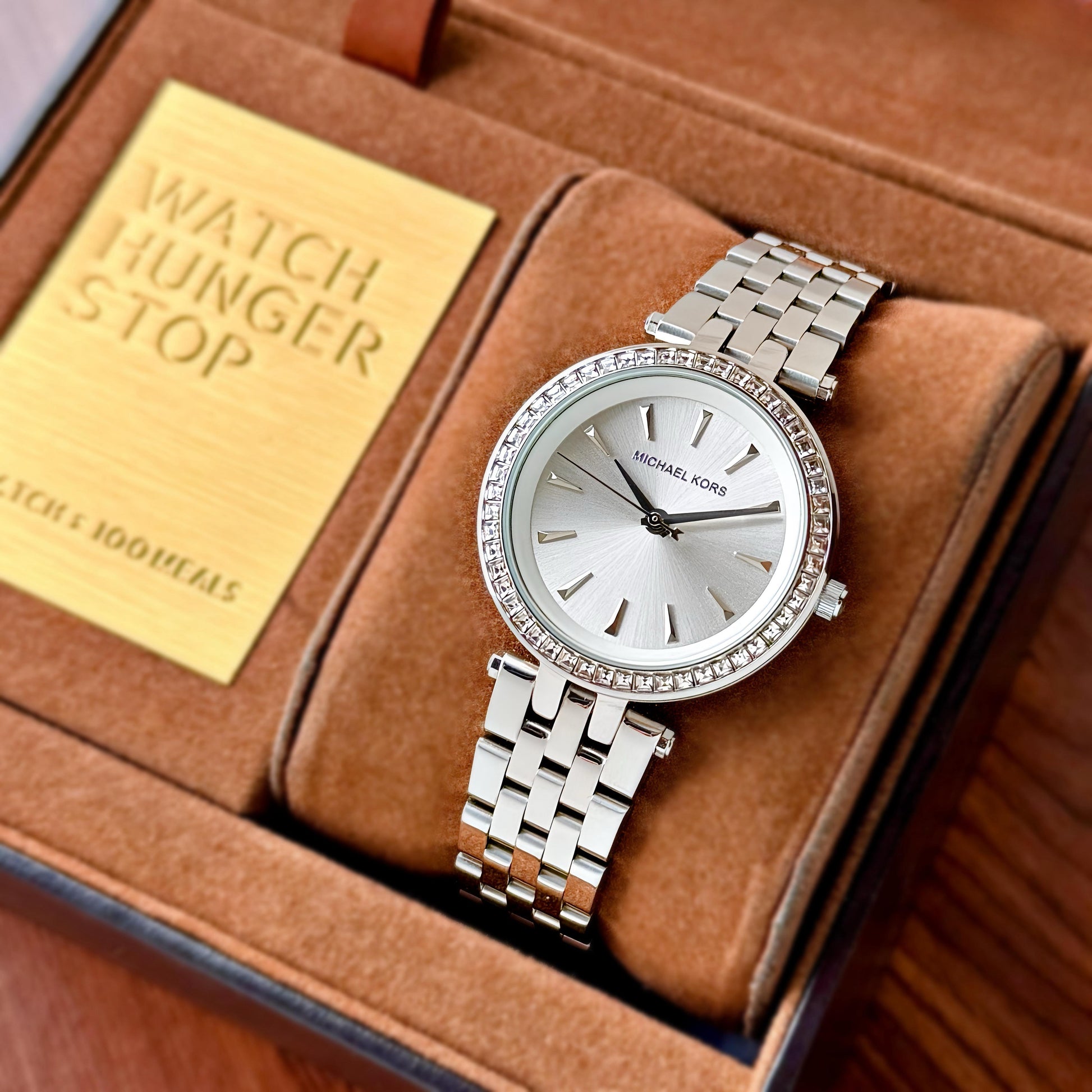 Mk3364 Michael Kors Silver toned Women's Darci Mini watch Detailed with Perfection