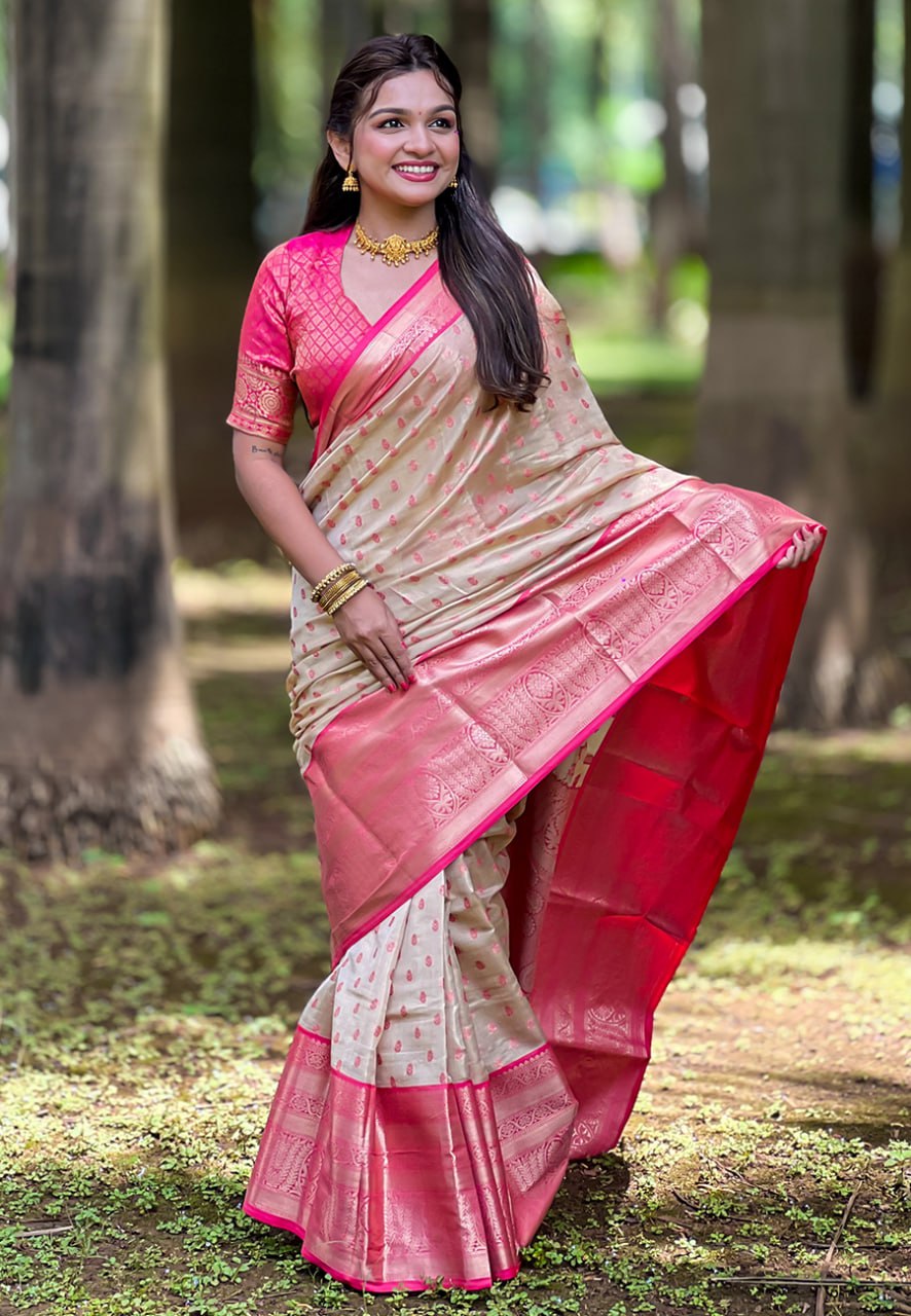 Kanjivaram Tissue Pattu Traditional Silk Saree (RIN116 Pattu vol-3) SWASTIK CREATIONS The Trend Point