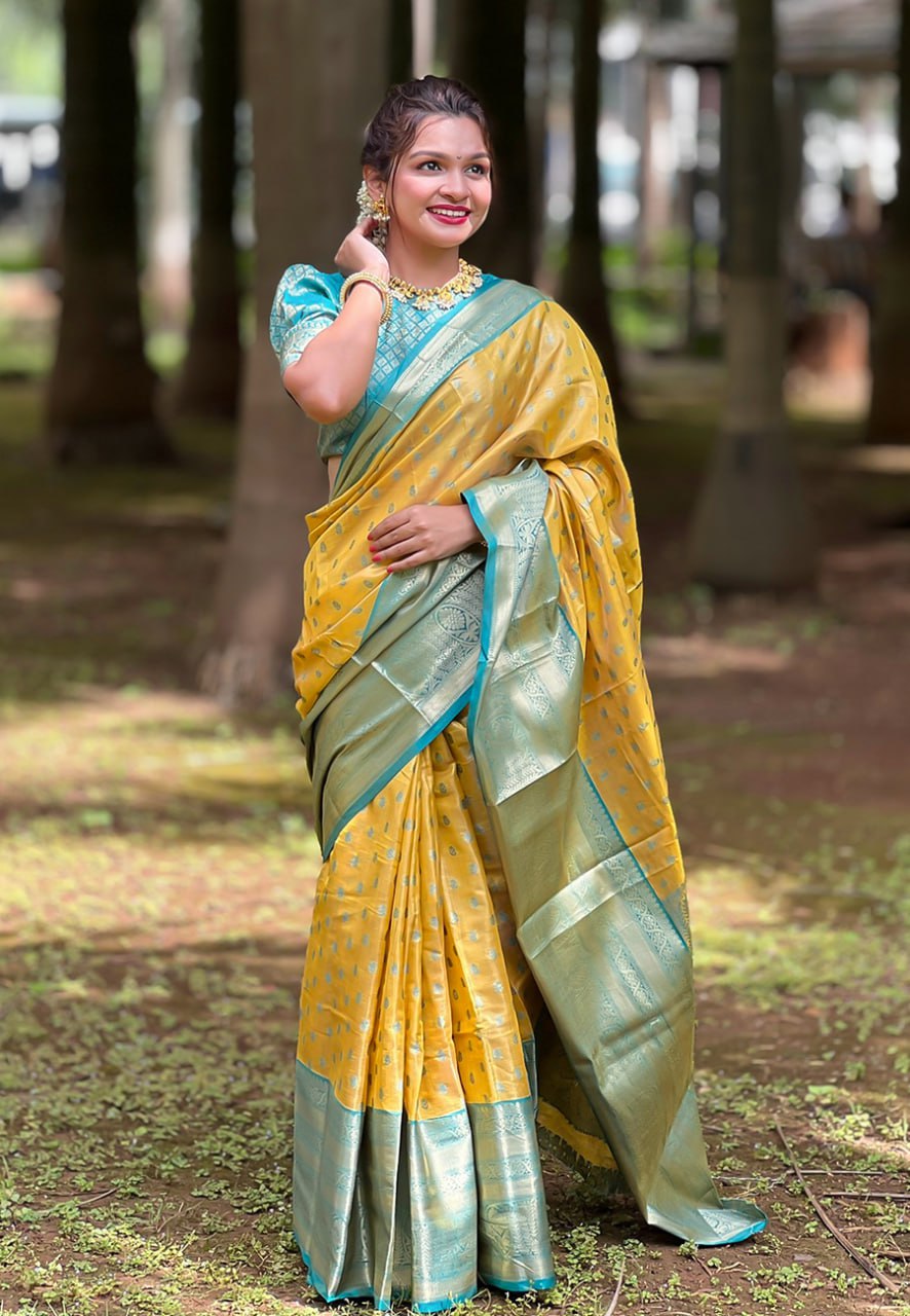 Kanjivaram Tissue Pattu Traditional Silk Saree (RIN116 Pattu vol-3) SWASTIK CREATIONS The Trend Point