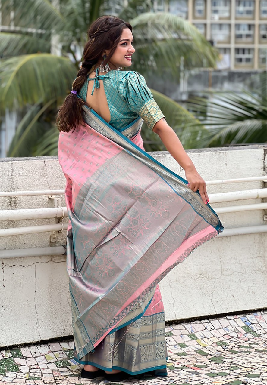 Kanjivaram Tissue Pattu Traditional Silk Saree (RIN116 Pattu vol-3) SWASTIK CREATIONS The Trend Point