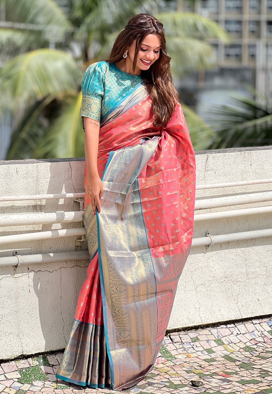 Kanjivaram Tissue Pattu Traditional Silk Saree (RIN116 Pattu vol-3) SWASTIK CREATIONS The Trend Point