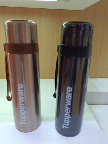 Tupperware 500ML Duo Tup Flask - Chocolate Colour