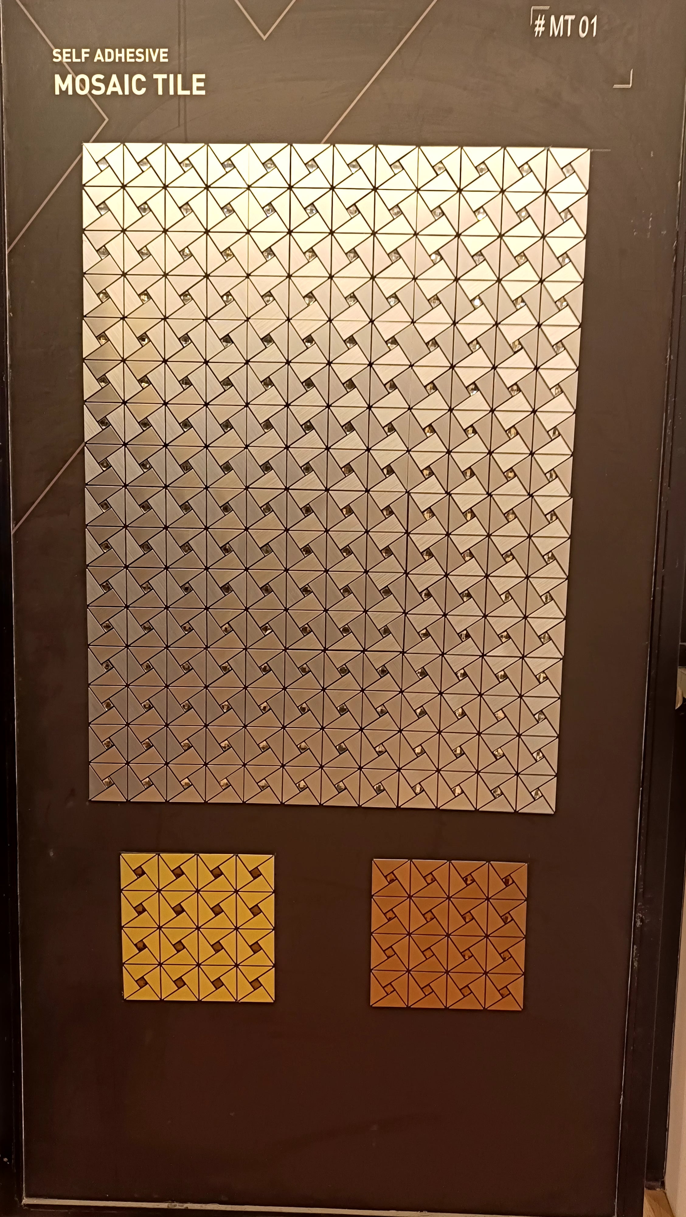#MT01 - Copper Decorative Acrylic Mosaic Tile (Min 77pc) (1 Tile Coverage Area 1 Sq Ft)