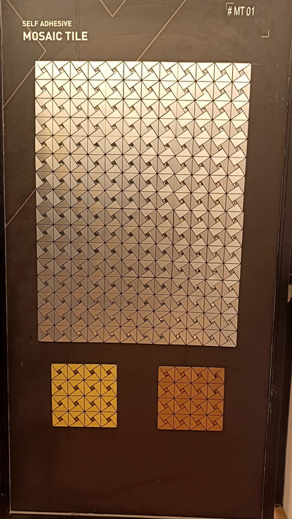 #MT01 - Copper Decorative Acrylic Mosaic Tile (Min 77pc) (1 Tile Coverage Area 1 Sq Ft)