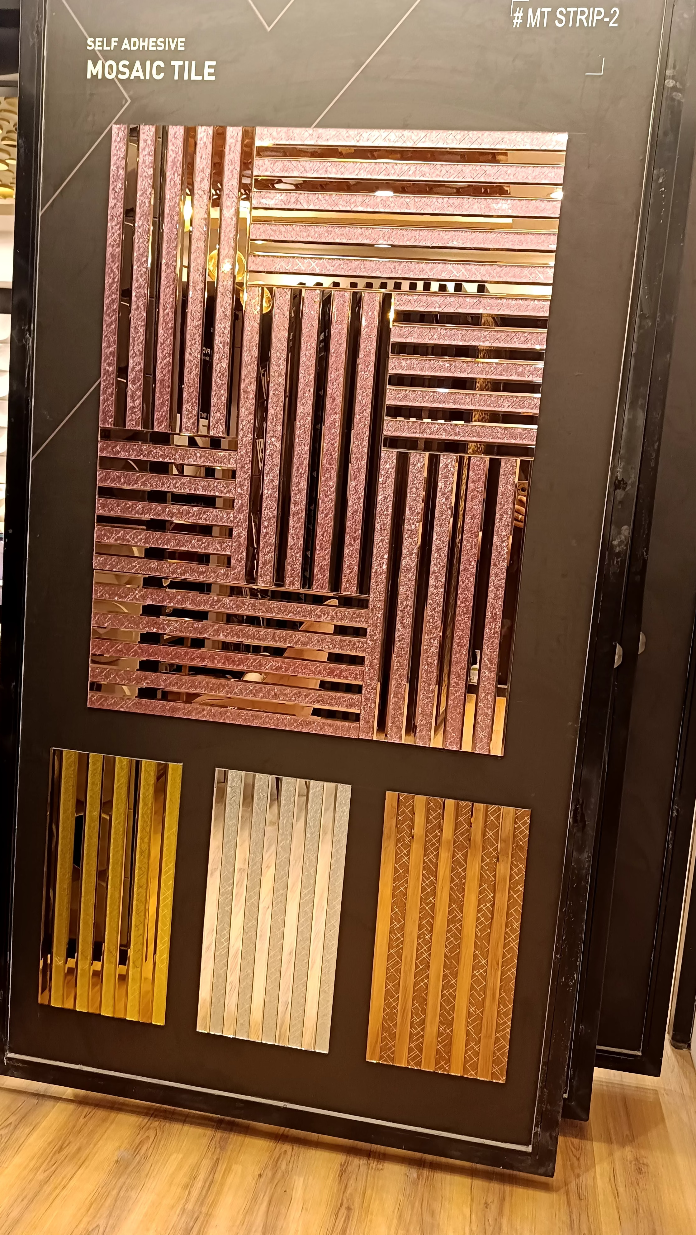 MTStrip2 Copper Fluted Mirror Panels (Min 12PCS) (Size 12x24 inches)