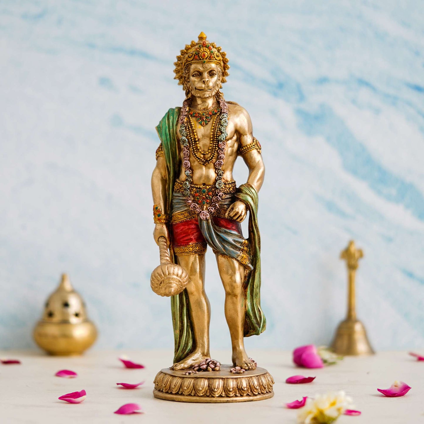 Swastik Trend Point Hanuman Ji murti for Pooja Room I Hanuman Statue I Home Temple Decoration Items Lord Hanuman Statue for Home Temple Hotel SWASTIK CREATIONS The Trend Point