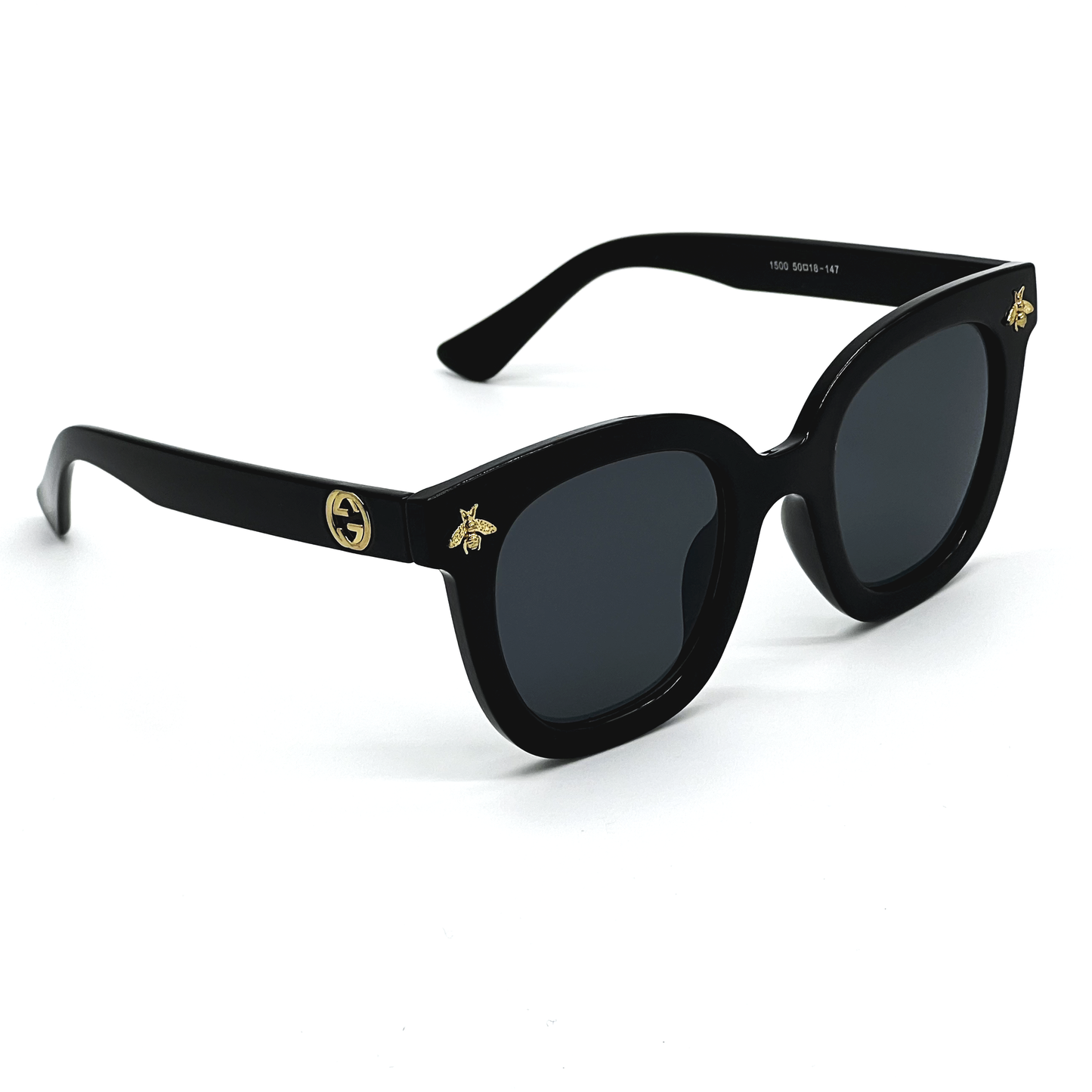 Black monza Square Sunglasses (SUN-GC-1500-BLK1BLK) - SWASTIK CREATIONS The Trend Point SWASTIK CREATIONS The Trend Point