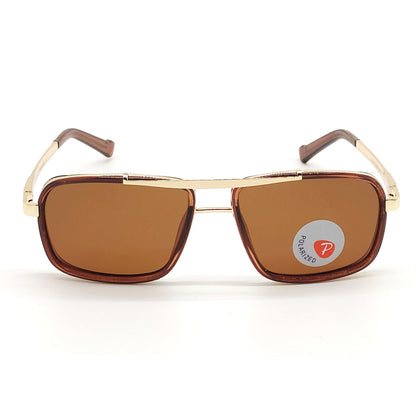 LEGEND 4413 Square Sunglasses (SUN-RN-4413-BRN1GLD-P)