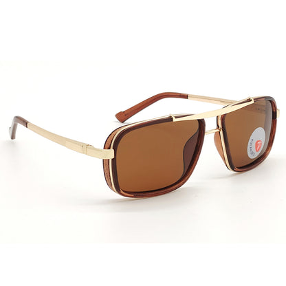 LEGEND 4413 Square Sunglasses (SUN-RN-4413-BRN1GLD-P)