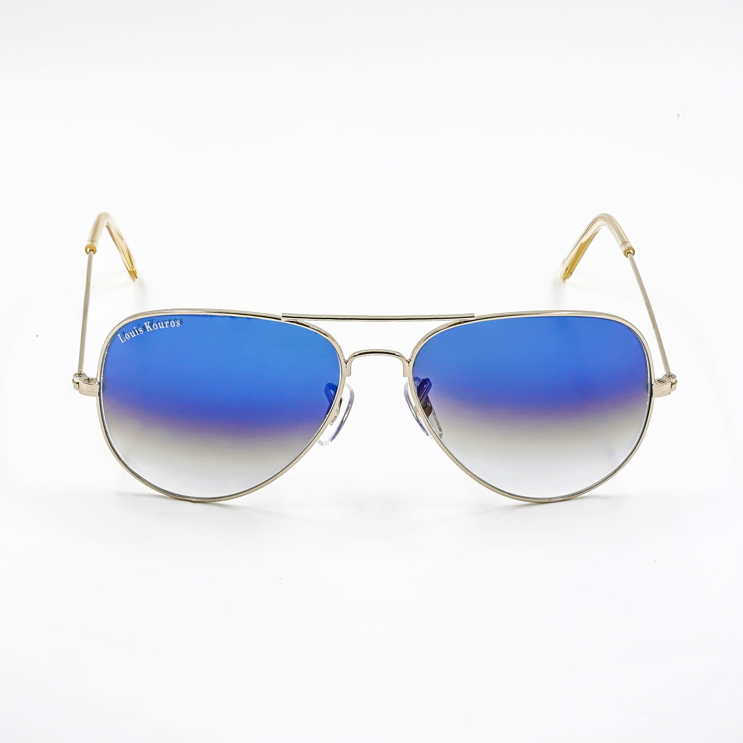 Blue Armstoner Aviator Sunglasses (SUN-LK-3026-BLU2SIL-M) - SWASTIK CREATIONS The Trend Point SWASTIK CREATIONS The Trend Point