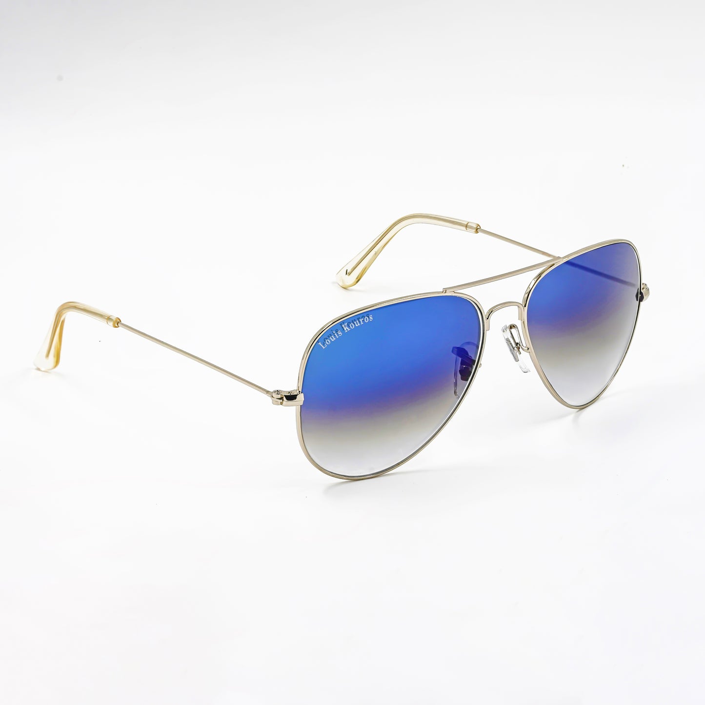 Blue Armstoner Aviator Sunglasses (SUN-LK-3026-BLU2SIL-M) - SWASTIK CREATIONS The Trend Point SWASTIK CREATIONS The Trend Point