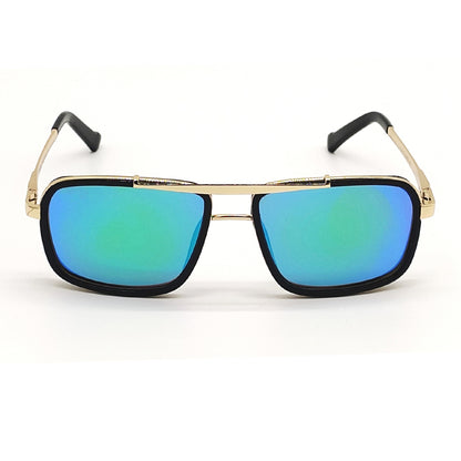 Madarian 4413 Square Sunglasses (SUN-RN-4413-AQG3GLD-M)